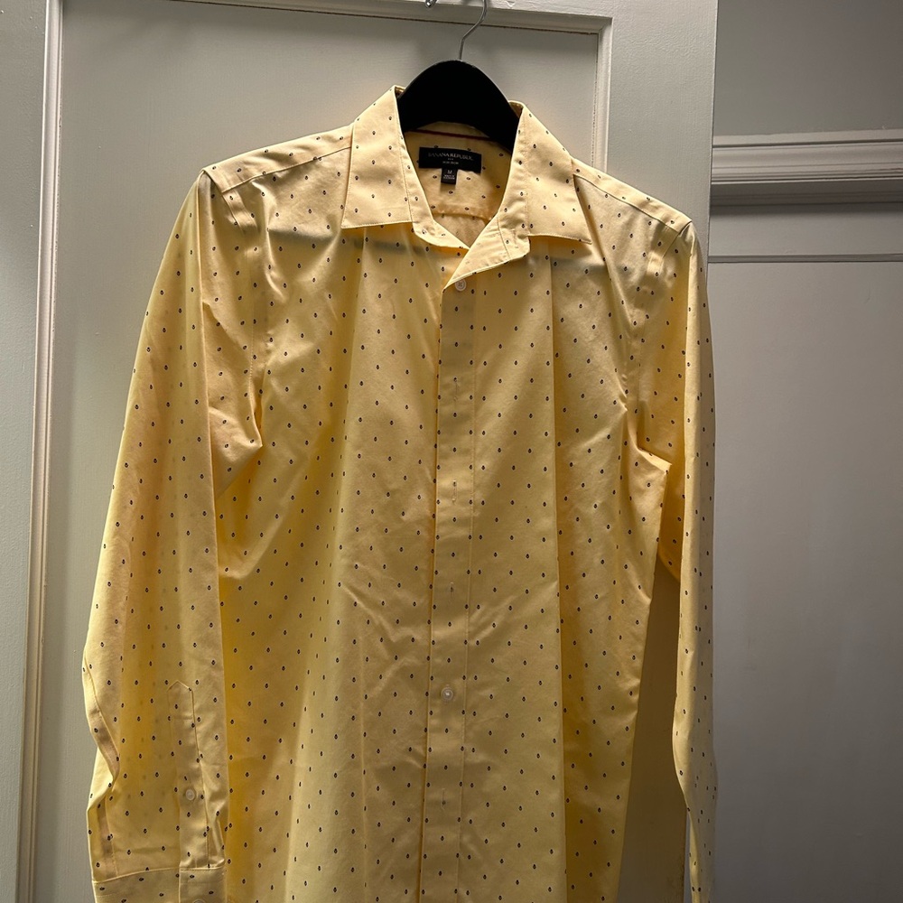 Banana Republic Yellow Shirt Size M Mens